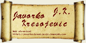 Javorko Kresojević vizit kartica